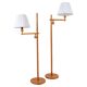Sculptural modern floor lamps in pine, Yngve Ekström Sweden 1970s