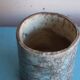 Blue raku ceramic cylindrical vase