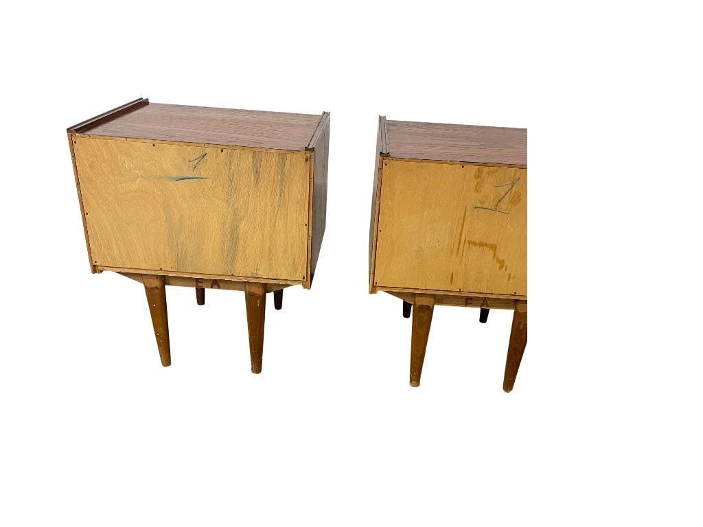 Set of 2 vintage bedside tables / night tables / mini cabinets