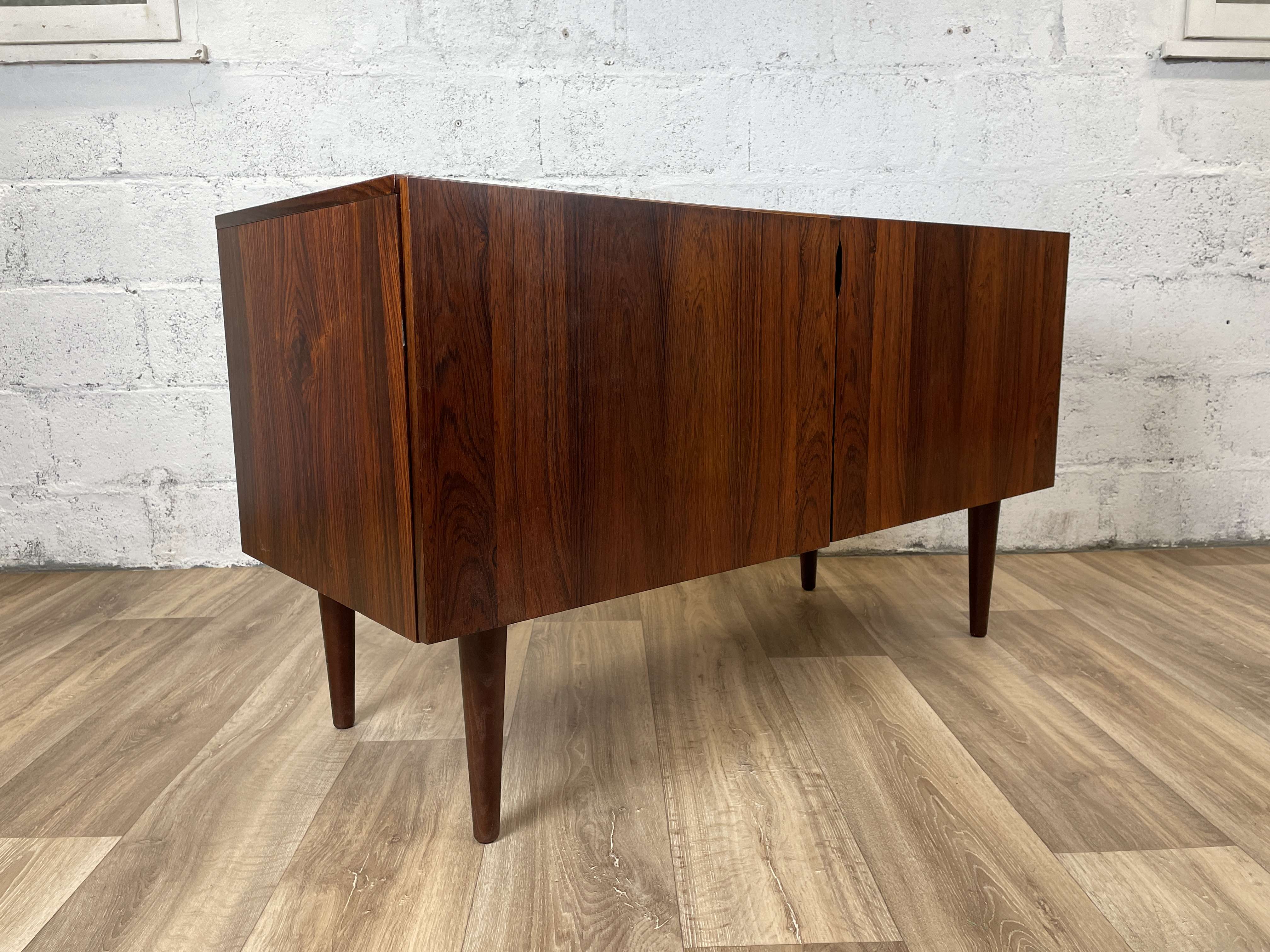Vintage Scandinavian mid-length rosewood sideboard, 60s