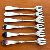 Christofle hemerocallis art nouveau, 6 oyster forks