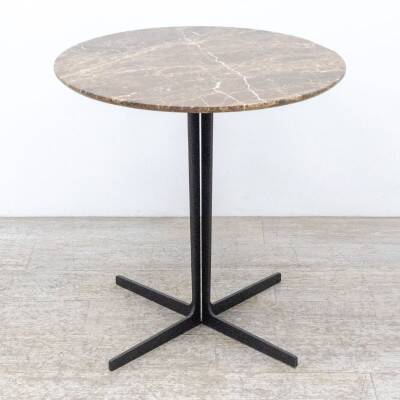 Refurbished round table TACCHINI Split Ø70 brown marble second choice