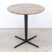 Refurbished round table TACCHINI Split Ø70 brown marble second choice