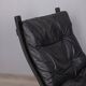 Pair of vintage leather armchairs from the 1970s, "Siesta", designed by I.