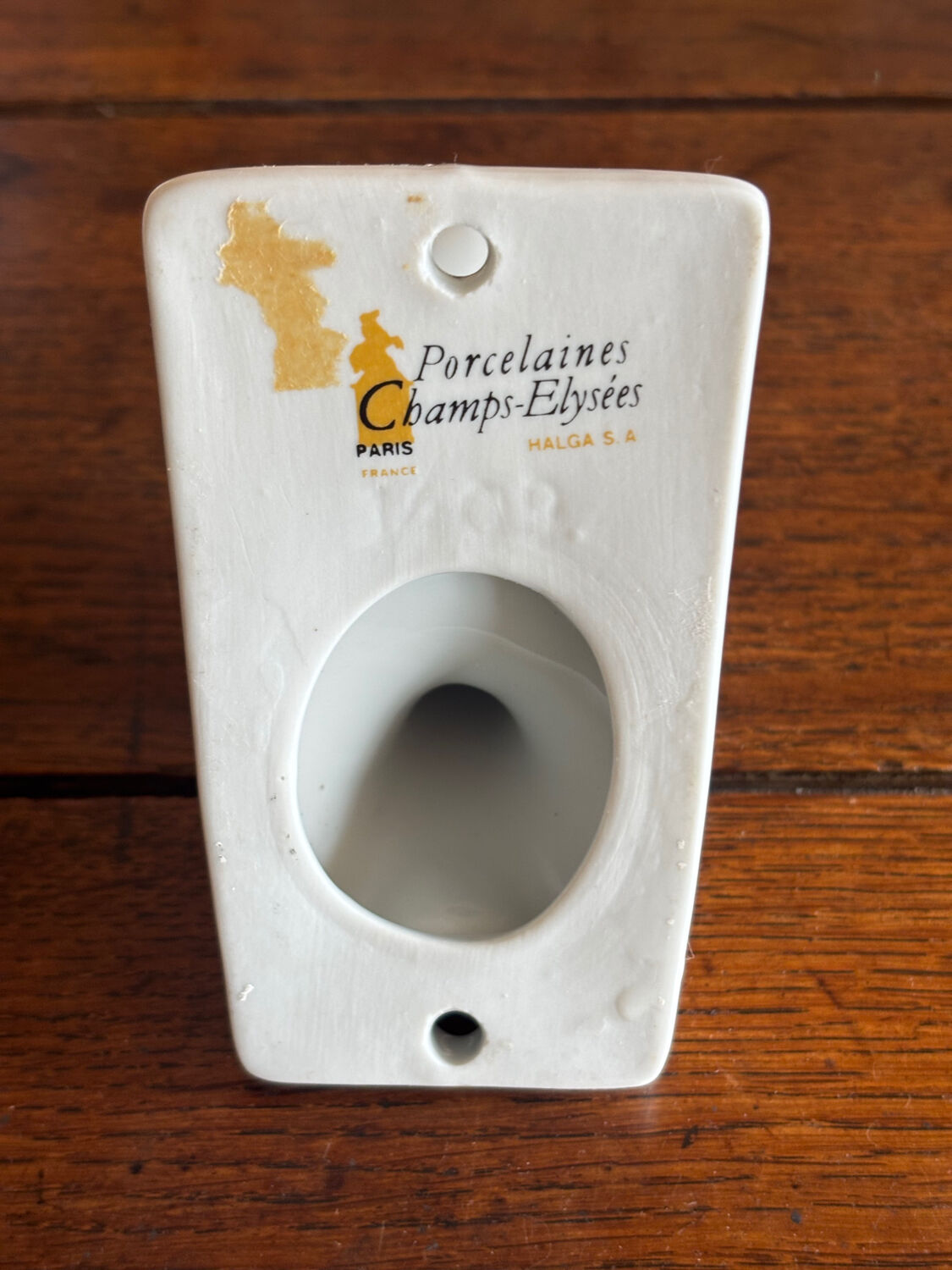 Vintage set of two porcelain coat hooks Champs Élysées Paris