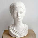 Plaster bust of a woman