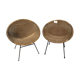 Paire de fauteuils satellite vintage