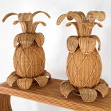 "Rattan 'pineapple' lamps"