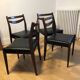 Série de 4 chaises vintages style scandinave