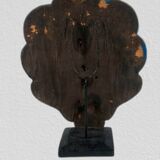 Patinated bronze holy water font