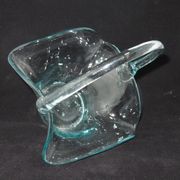 Corbeille en verre forme panier