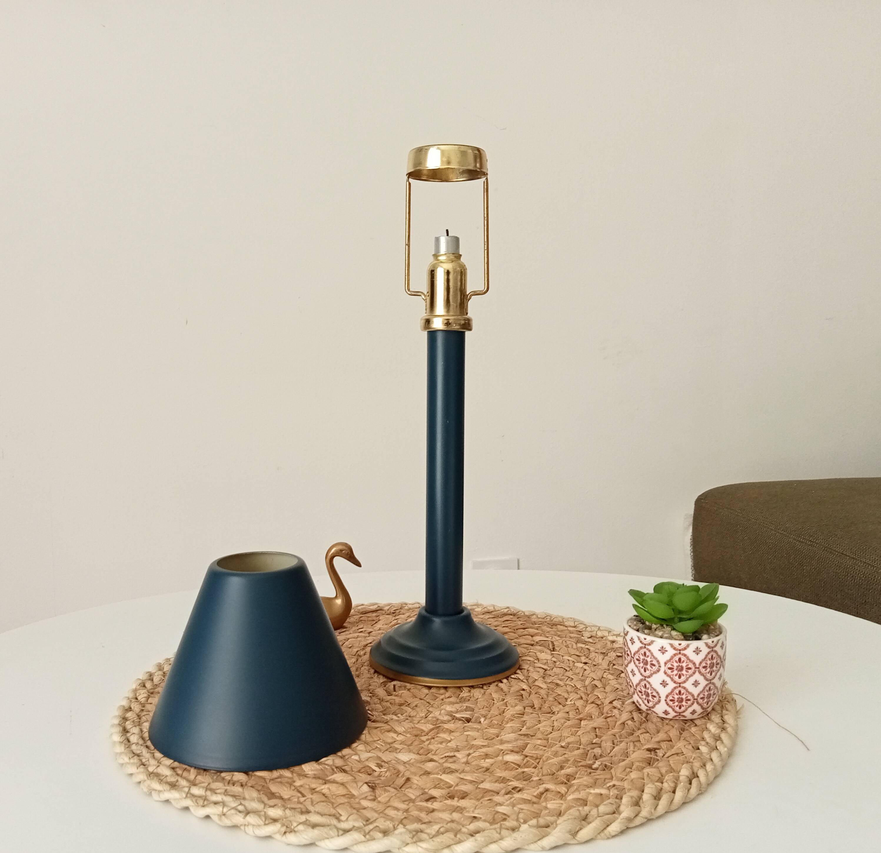 Vintage candle holder lamp from the 70s/80s