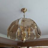 Golden glass chandelier for living room or dining room