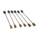 Set de 6 longues cuillères à cocktail