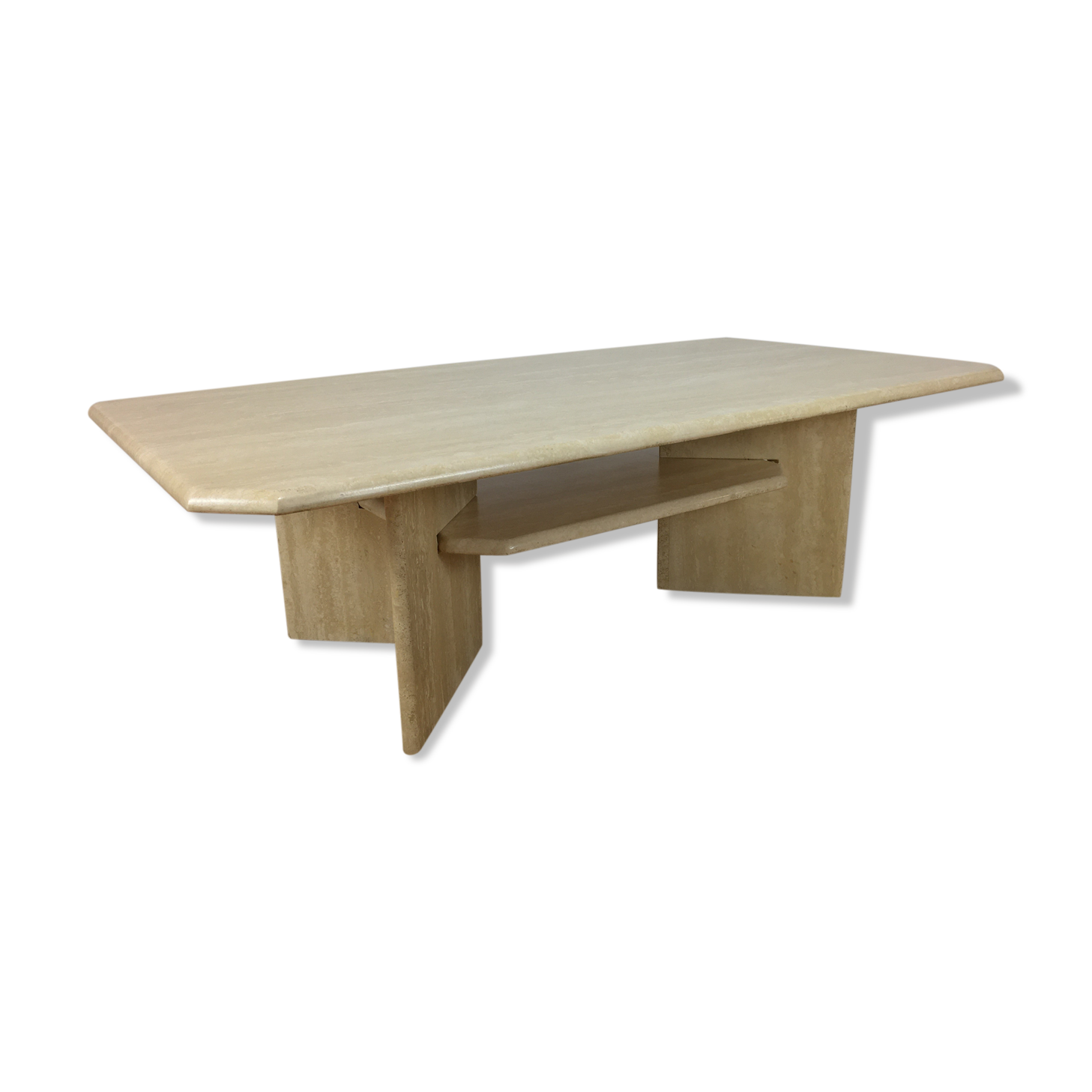 Travertine coffee table