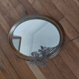 Vintage oval gilded wood mirror