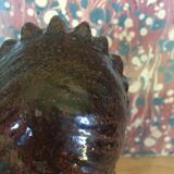 Glazed cast iron bust