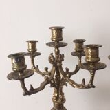 Pair of baroque bronze chandeliers