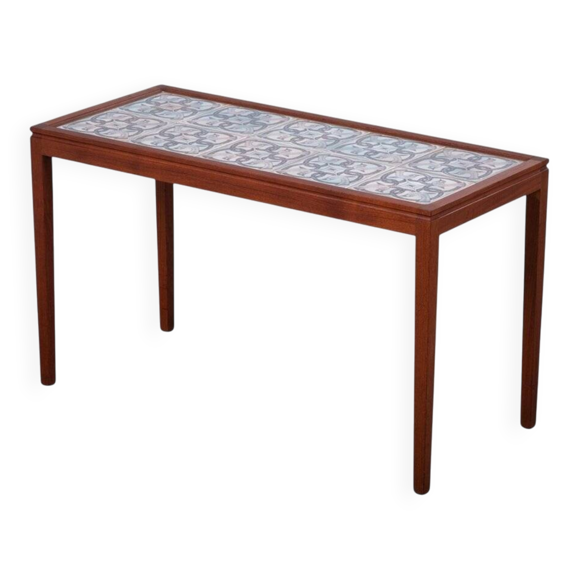 Danish Teak Coffee or Side Table with Tile Top, 1960s