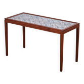 Table basse ou table d'appoint en teck danois avec plateau en carrelage, années 1960.
