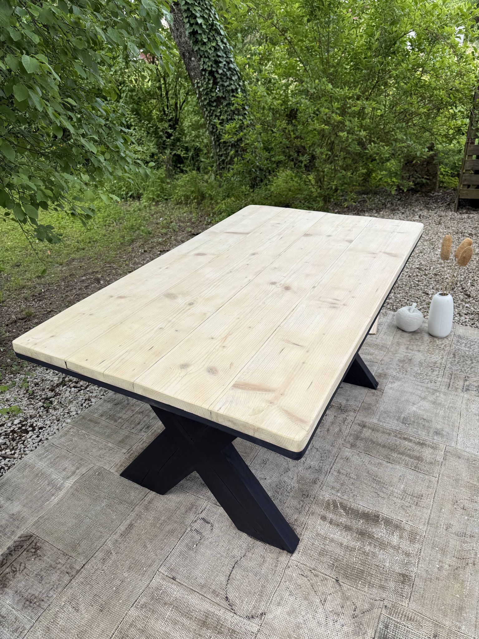 Table bois ancienne rénovée