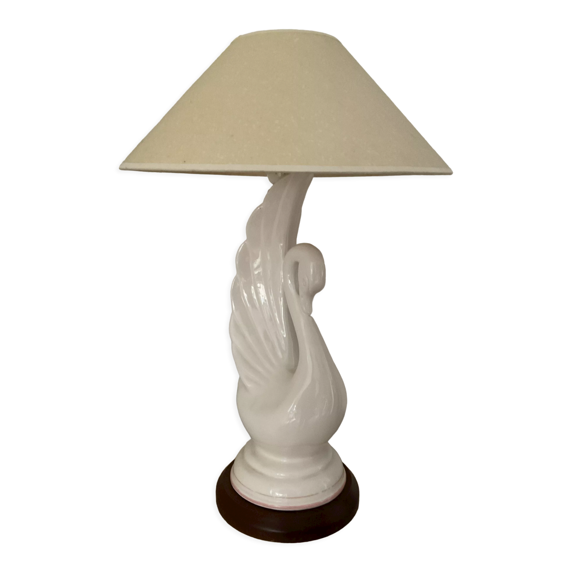 Vintage ceramic swan lamp from the 70s