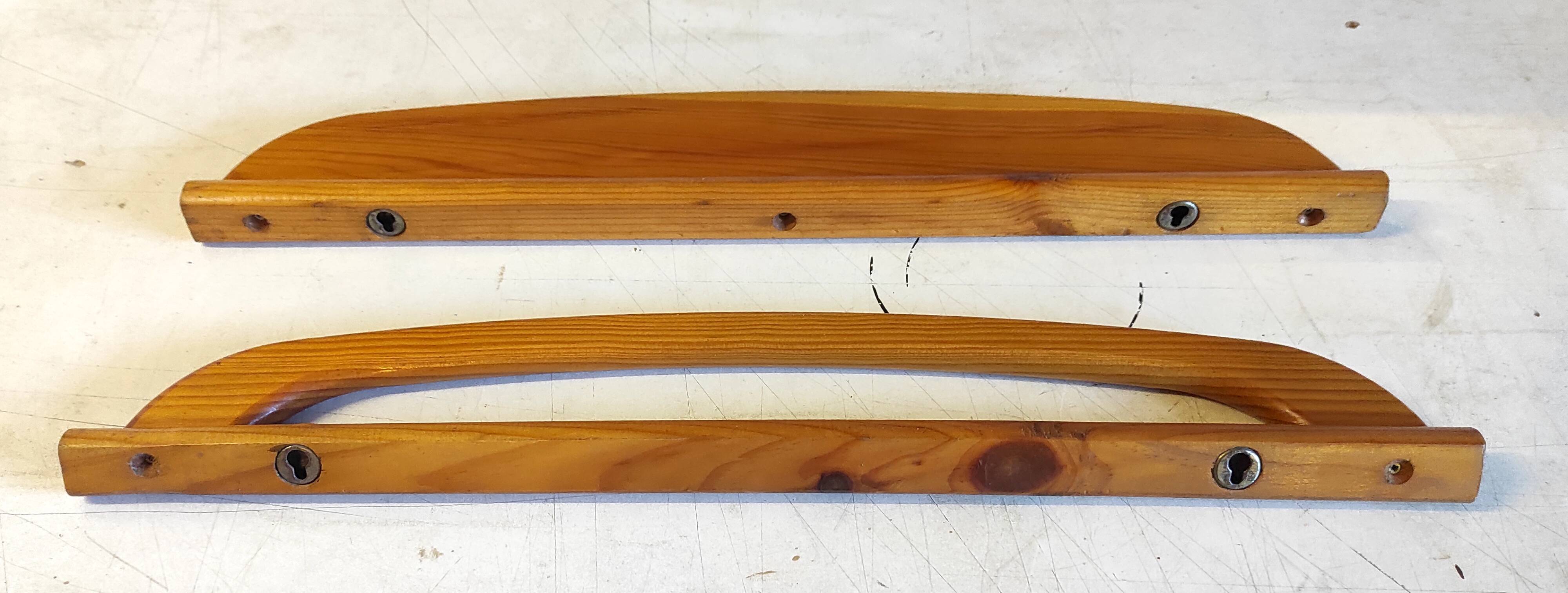 Solid pine bathroom cabinet with shelf - mid 20th century.