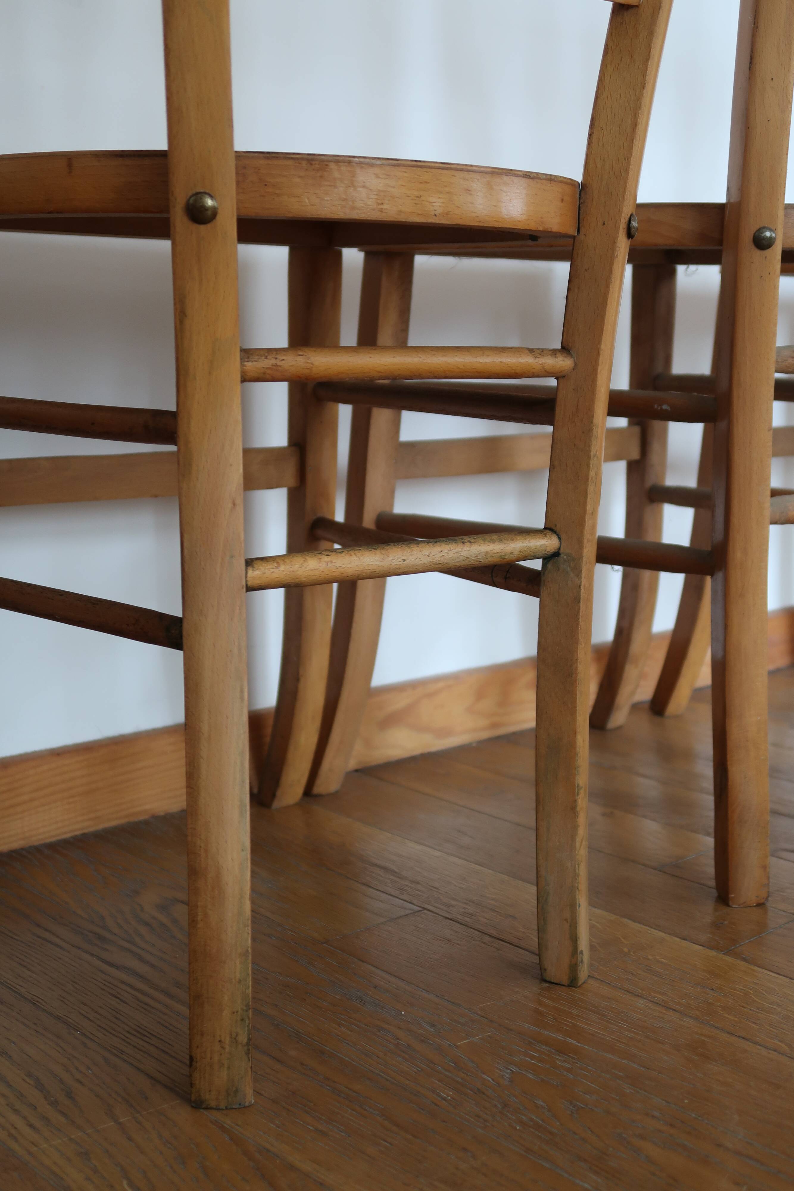 Lot de 8 chaises bistrot clair Luterma