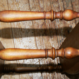 Napoleon3-era solid walnut column shelf3