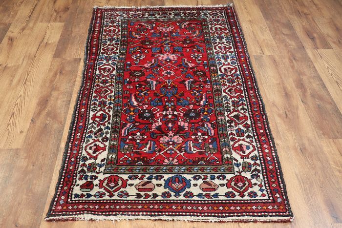 Hand-knotted hamadan carpet Iran 98x195cm