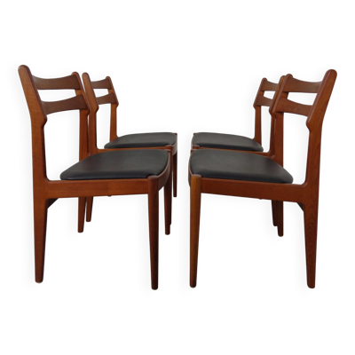 Danish Teak Dining Chairs from Vamo Mobelfabrik, 1960s, Set of 4