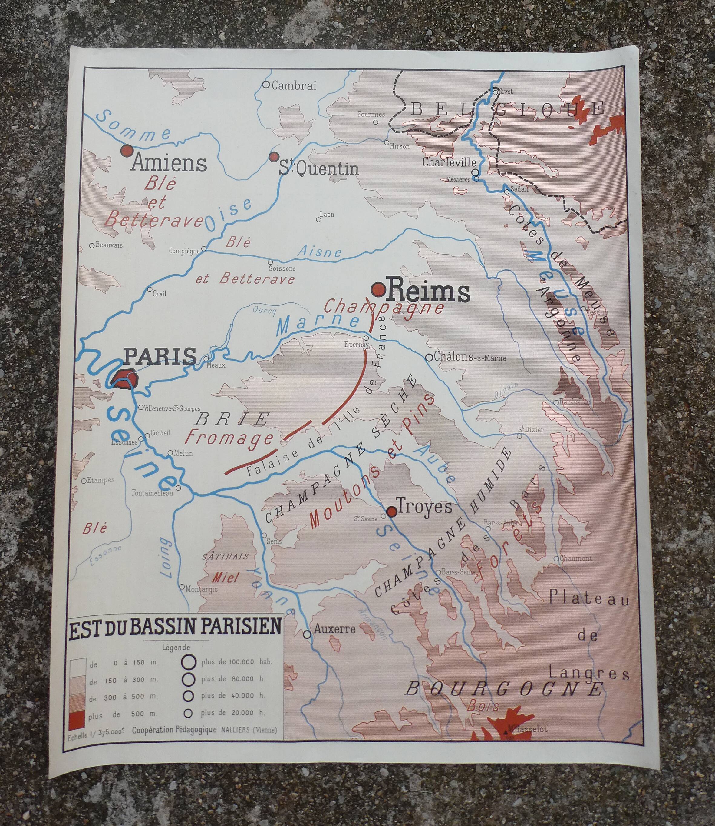 Old poster "East of the Paris basin / The middle Loire" - Rossignol