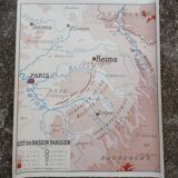 Old poster "East of the Paris basin / The middle Loire" - Rossignol