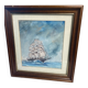 Framed old marine watercolor