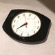Horloge Vedette formica noir années 60
