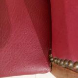 Raspberry red art deco armchair