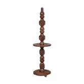 Geometric style oak french mid-century floor light