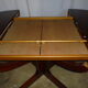 Round table central feet with 2 extensions of the 70s / 80s