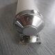 Antique art deco bathroom light in chrome and frosted glass