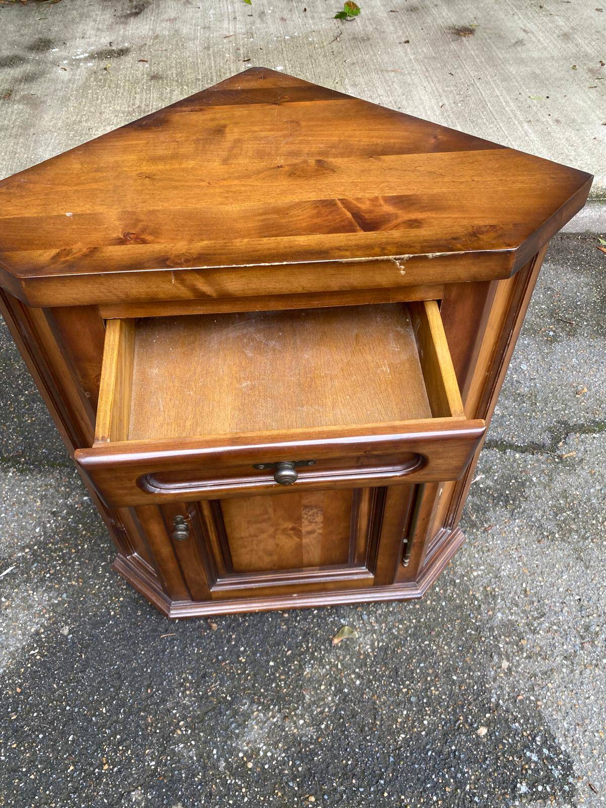 English wooden sideboard solid wood corner TV cabinet