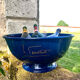 Large Nicolas Feuillatte Blue Champagne Ice Bucket Bowl, Signed