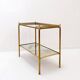 Two-tier side table with eglomisé mirror by Maison Jansen, French.