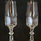 8 flûtes champagne en cristal taillé côtes plates
