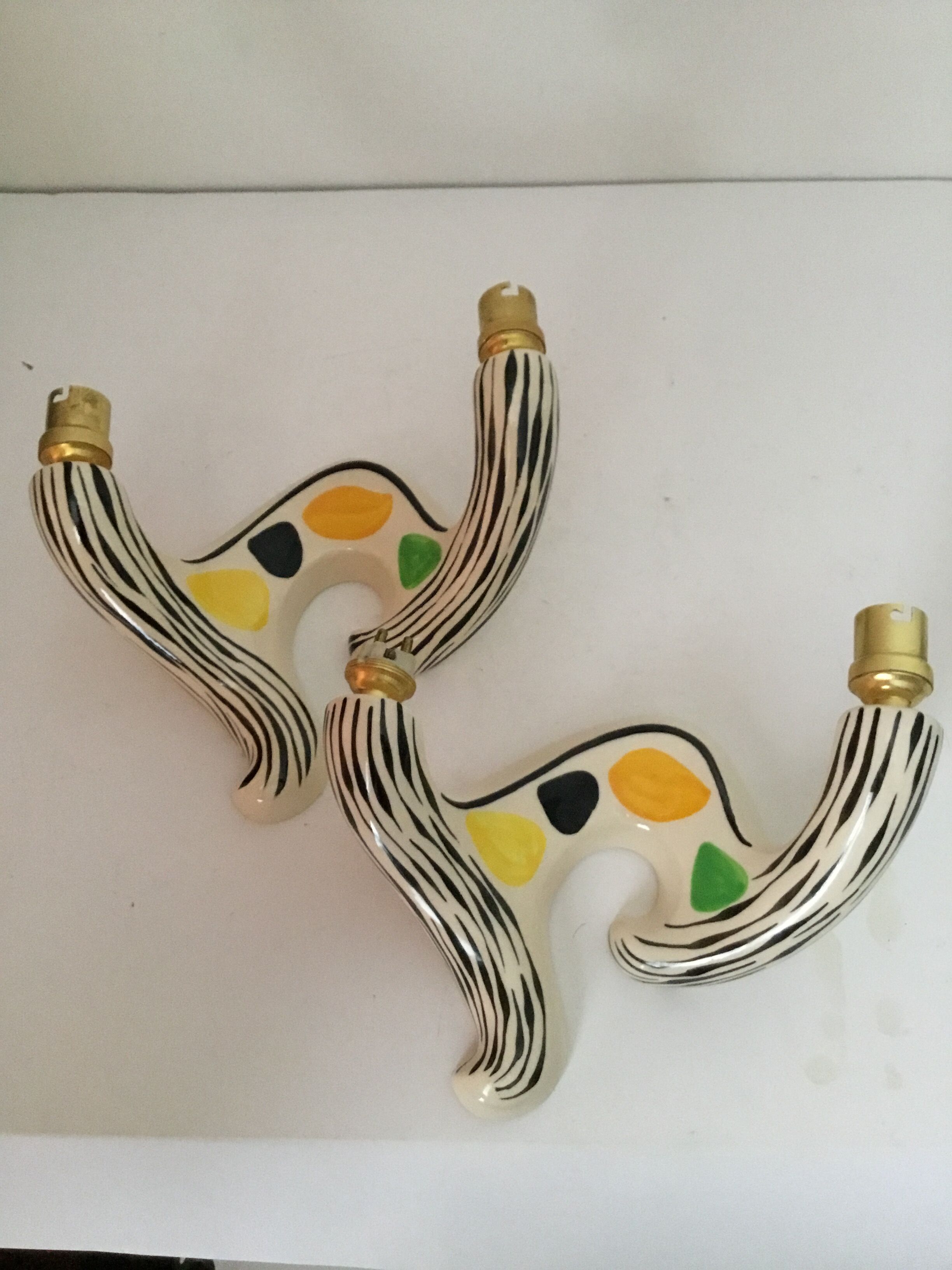 Wall light in vintage earthenware