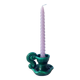 Green ceramic candlestick holder