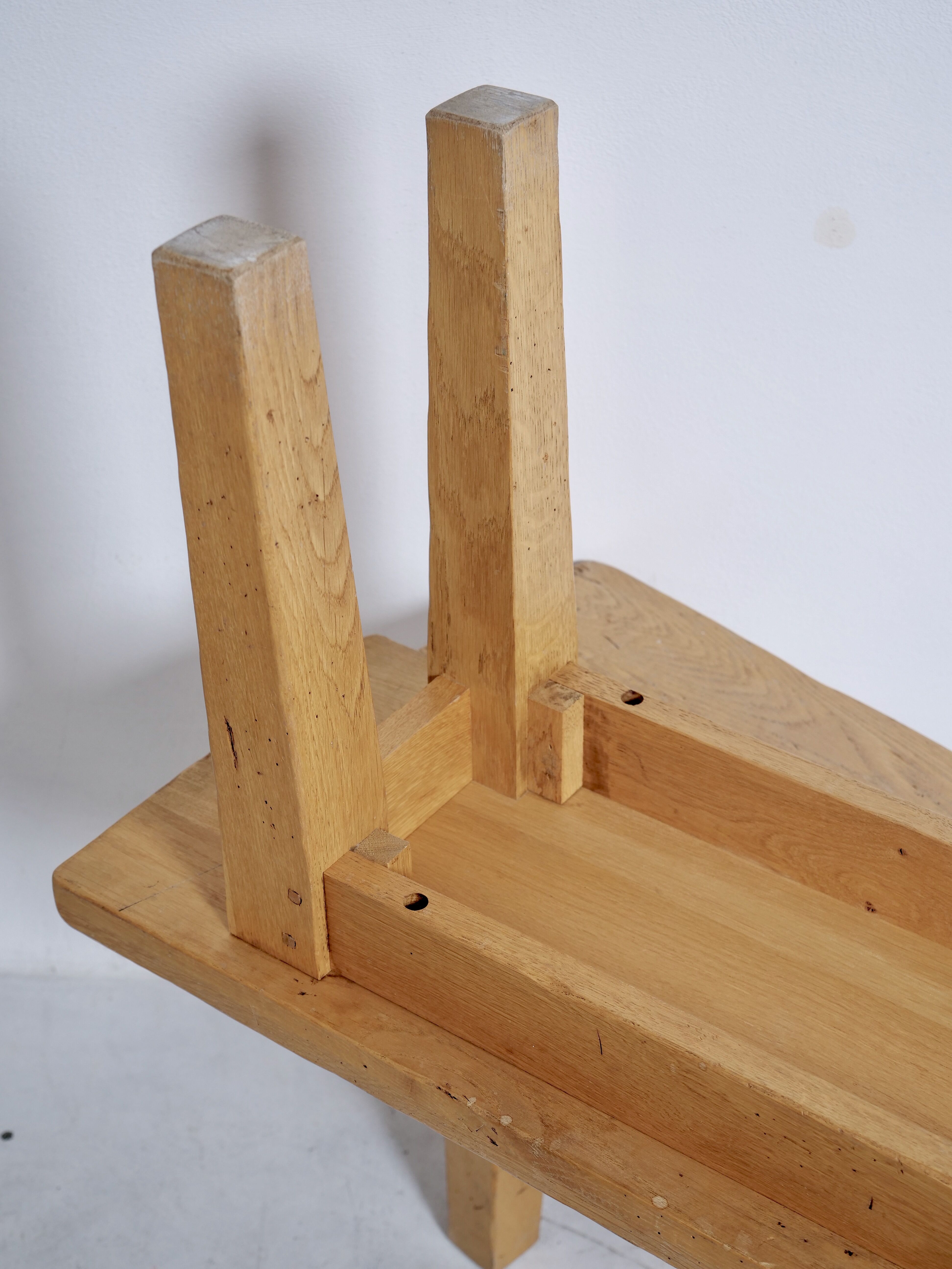 Pair of light oak benches