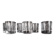 Set of 6 whisky glasses engraved with floral motifs