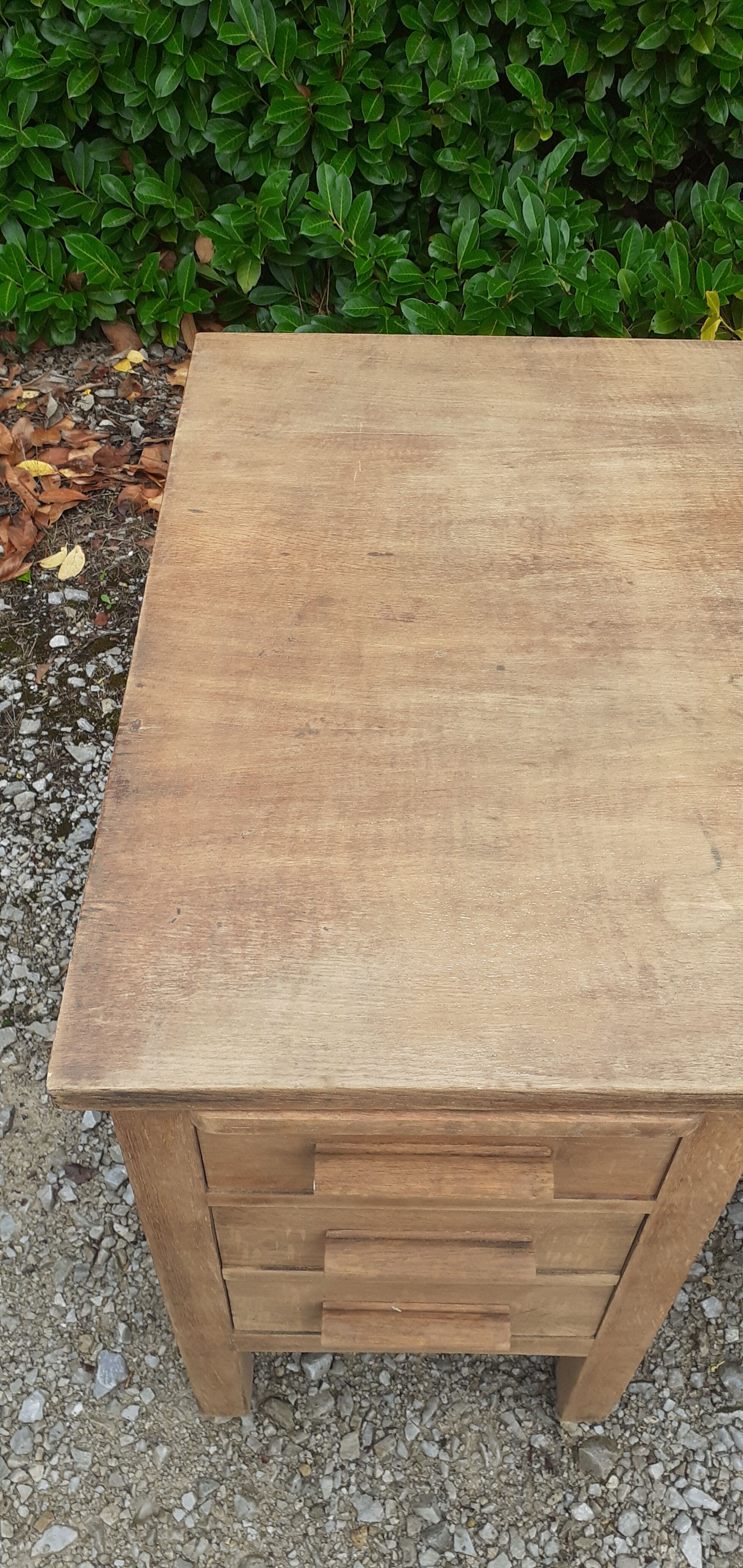 Administrative office 6 drawers 2 shelves old raw wood