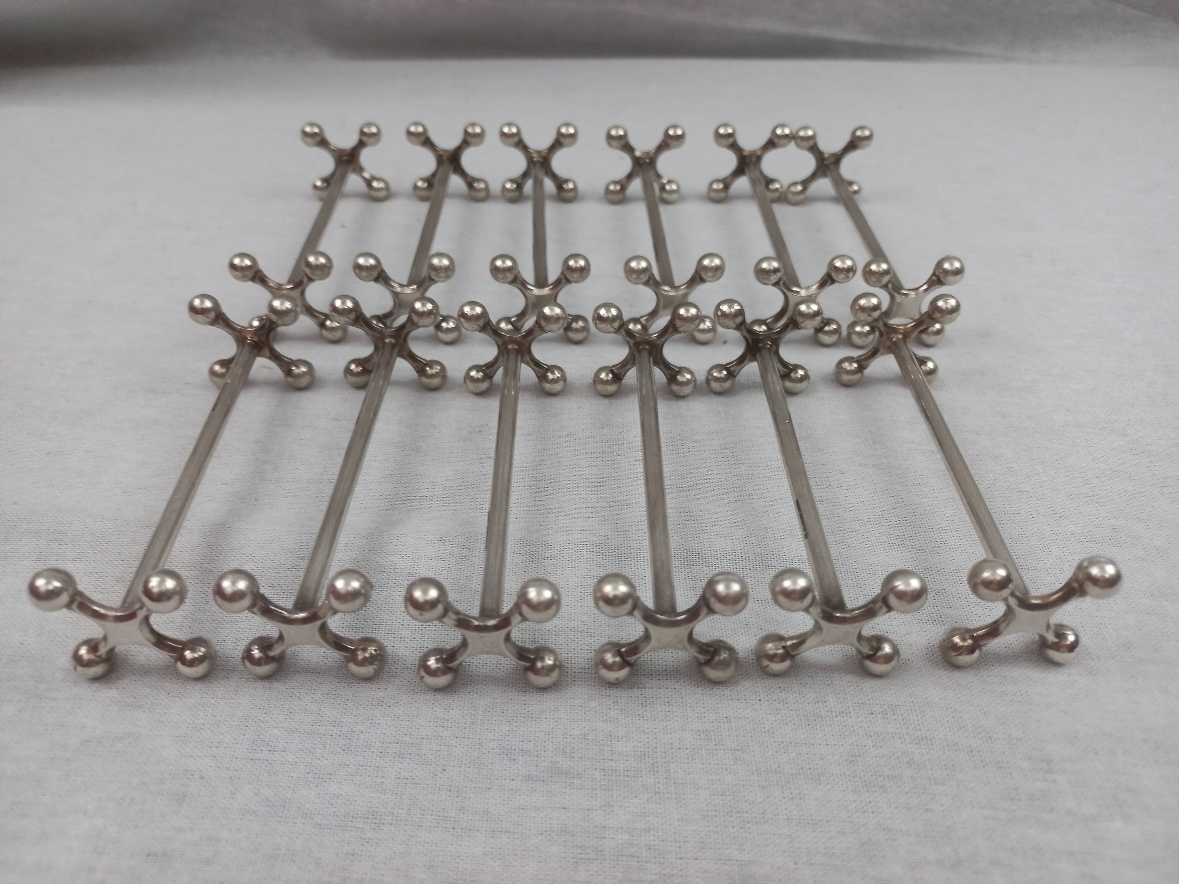 Christofle - 12 ball knife holder 8.5 cm silver metal perfect condition