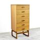 Midcentury G Plan Quadrille Teal Tallboy / Chest Of Drawers. Vintage Modern